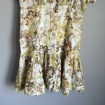 ALEMAIS linen floral mini dress 8 Green Photo 3