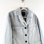 Sanctuary  Fisher Car Long Sleeve Buttoned Chest Pocket Oversized Coat Gray Small Photo 7