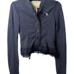 Abercrombie & Fitch VTG Y2k  Small Ruffle Hem Button Front Jacket Bella Swan Core Photo 0