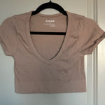 Garage  Women's Beige Ribbed Crop Top Photo 0