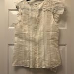 Chelsea and Walker Bush Ruffle silk blend top White Size 8 Photo 6