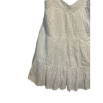 Celina Moon Tiered Spaghetti Strap Mini Dress Womens Size S White Lace Baby Doll Photo 2