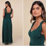 Lulus Radiant Charisma Emerald Chiffon Ruched Tie Photo 8