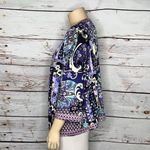 Joan Rivers Size 3X Purple Paisley Print Open Front Moroccan Flair Blazer Jacket Photo 1