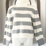 Calvin Klein NEW Jeans Wool-Blend Turtleneck Sweater Cream/Grey Size L EXCELLENT Photo 10
