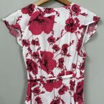 Free People  French Quarter Floral Wrap Mini Dress Women's XS White Pink Ruffles Photo 12