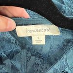 Francesca's Francesca’s Teal Blue Lace Overlay Short Sleeve Lined Festival Dress Photo 7