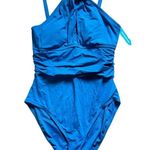 Bleu Rod Beattie  Urban Goddess Keyhole One Piece Swim Bathing Suit Blue NWT 4 Photo 1