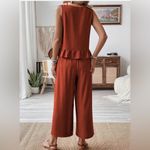 SheIn Terracotta Sleeveless Jumpsuit Photo 1