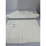 Womans 89th & Madison Size 2x White Pull Over V Neck Bell Sleeve Sweater Photo 5