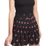 Maeve Women's XS Black Floral Patchwork Pleated Pull-On Shorts Casual Photo 0