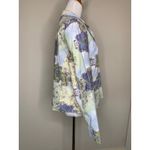 Christopher & Banks Vintage Cotton Paisley Print Blazer Sz Large Blue Green Pastels Photo 3