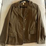 Old Navy  fitted brown denim 2 bottom down jacket / blazer size large Photo 0