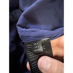 Anthropologie Women Linen Blend Dress Blue Ish Purple Size 4P Tie Up Front City Photo 7