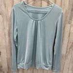 Athleta Blue Performance Long Sleeve Scoop Neck Shirt Photo 0
