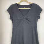 Toad & Co  Grey Short Sleeve Stretch Shirt Dress Womens M Active Wear Gorpcore Photo 2