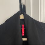 Spanx NWT DRAPE FRONT JACKET black faux leather open front snap Photo 4