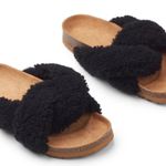 Natures Collection Lilly Cross Slipper Black Size 7.5 Photo 0