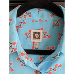 Anne Klein EUC Sz L Short Sleeve Preppy Chic Career Academia Floral Blouse Corp Photo 6