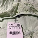 ZARA NWT LIME GREEN VOLUMINOUS LONG MIDI / MAXI DRESS EYELET WORK MEDIUM Photo 8