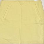 The Limited  Womens Skirt Textured Sz 0 Yellow Pastel Mini Pockets Spring Easter Photo 3