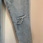 EXPRESS Straight Ankle High Rise Distressed Knees Blue Jeans Size 4 Photo 7
