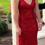 Windsor Red Sequin Prom Dress Photo 0