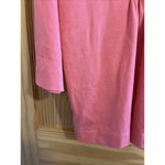 L.L.Bean Top Women's Medium Pink Henley Pleated Bib Front Supima 3/4 Sleeve Photo 3