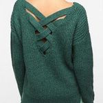 Urban Outfitters ‎ chunky crisscross green sweater S Photo 0