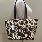 Lucky Brand | Genuine Leather & Calf Hair Tote in “Dark Cappuccino” w/Bag Charms Photo 0