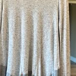 B.Original  Heather Gray Speckled Top Flowy Ruffle Hem Womens Medium Photo 6