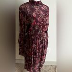 IRO Wine Red Long Sleeve Bell maxi dress Photo 5