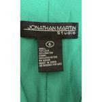 Jonathan Martin VTG Y2K  Dress emerald green silk black sheer mesh polka dot SZ 6 Photo 3