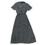 Club Monaco Floral Open Neck Silk Shirt Dress in Black, Size XS Photo 6