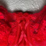 Lady Marlene vintage red lace corset bustier top women’s size 38B Photo 8