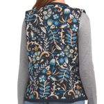 NWT BAGATELLE COLLECTION Quilted Floral Print Barn Vest Pockets Medium Blue Photo 2