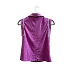 The Greii White Trim Terrycloth Cap Sleeves Popover Polo Top Small Retro Y2K Pink Photo 5