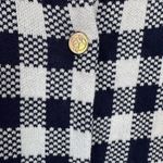 Draper James  Cardigan Set‎ Gold Button Navy and White Gingham Print Old Money Photo 7