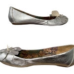 EUC B.O.C. Silver Metallic Embellished Ballet Flats Photo 0