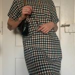 ZARA  Plaid Knit Business Fringe Mini Dress Photo 0