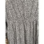 Mamalicious Maternity White Animal Print Dress Large Black Photo 4
