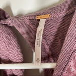 Free People NEW  No Ordinary Jacquard Pink Floral Cropped Sweater Size Medium Photo 9