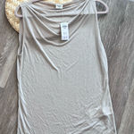 Abercrombie & Fitch NWT  gray sheer boatneck tank‎ Photo 0