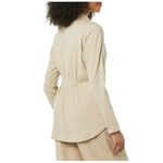 NEW TEREA Black Zoe Cinched Waist Oversized Shirt XL Tan Photo 1