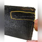 VINTAGE 1960’s Walborg Clutch Purse with Brass Crossbody Strap Black Photo 12