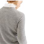 J.Crew  Gray Sweater Black Bow Detail Classic Coquette Soft Classic Pullover Small Photo 2