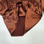 LPA  Criss Cross Blouse in Cherry Brown Medium Photo 8