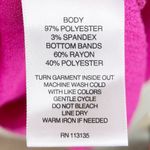 Rebecca Malone Fuchsia Pink Textured Layered Long Sleeve Top Blouse Size Large Photo 5