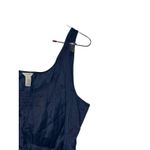 J.Crew Women Tank Top Metallic Silk Blend Sleeveless Scoop Neck Navy Blue 14 Photo 2