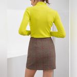 & Other Stories & Other Stories Brown Pink Black Houndstooth Plaid Mini Skirt Size 4 or Size 36 Photo 10